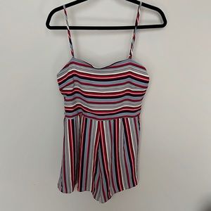 Women’s red white and blue romper
